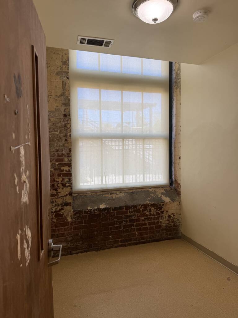 A residential room in O'Hern House in September 2025, before the rehab gets underway.
